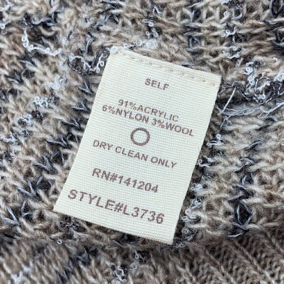 Hem & Thread Tan w/ Black & White Strips Sweater - Picture 5 of 6